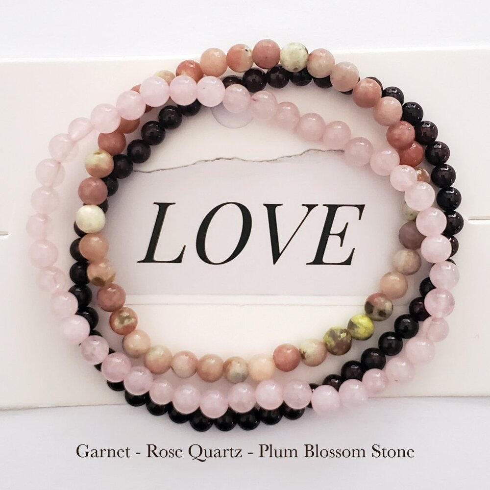 💕Set of Three LOVE Bracelets Set handmade with care💕